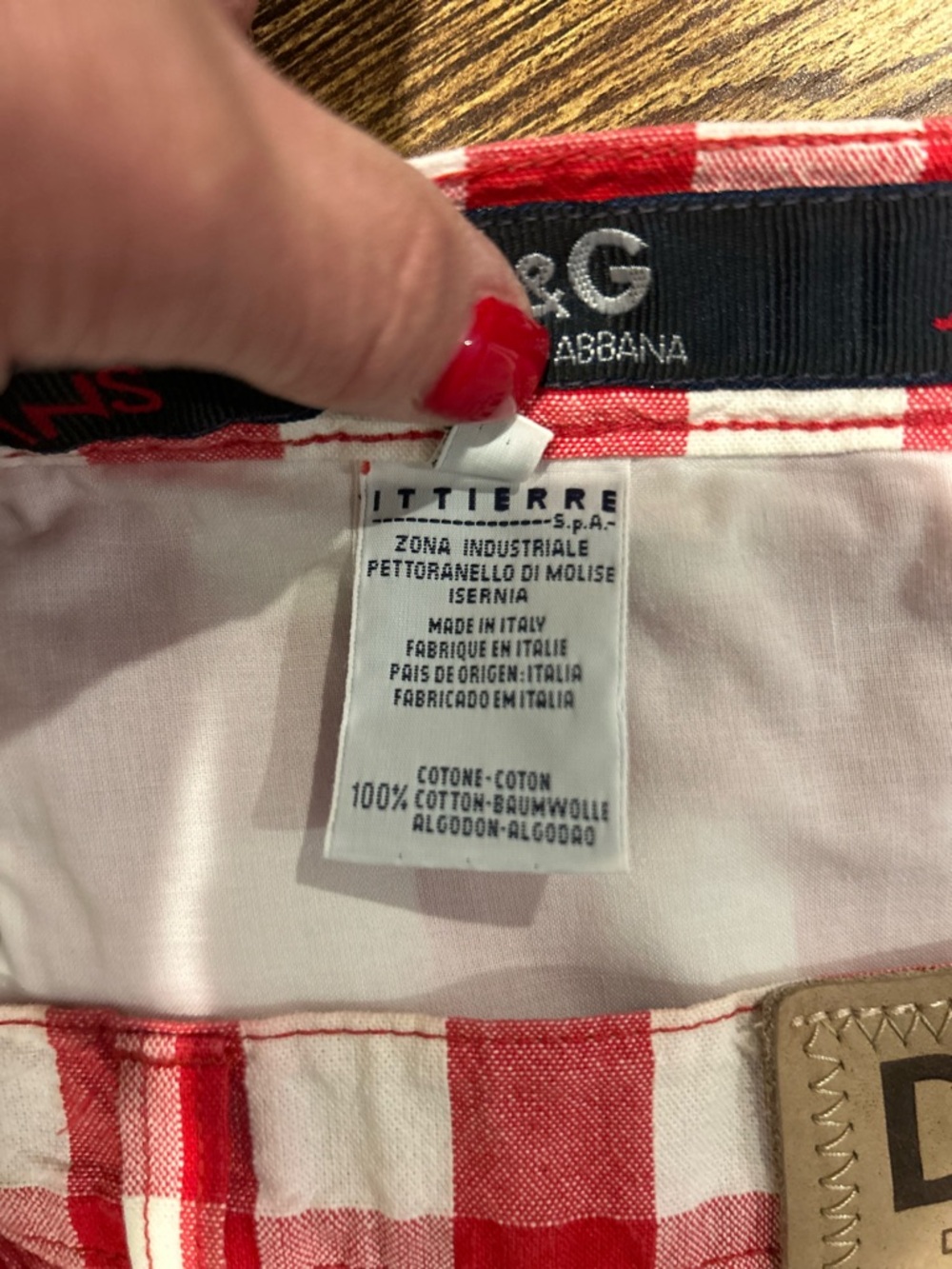 “Dolce & Gabbana D&G Red Gingham Mini Skirt Y2K Cotton Picnic Aesthetic - Picture 5 of 8